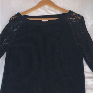 black sweater